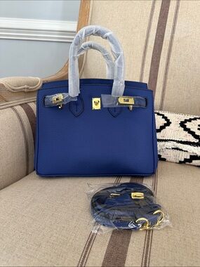 Classic Blue Women's Top-Handle Satchel